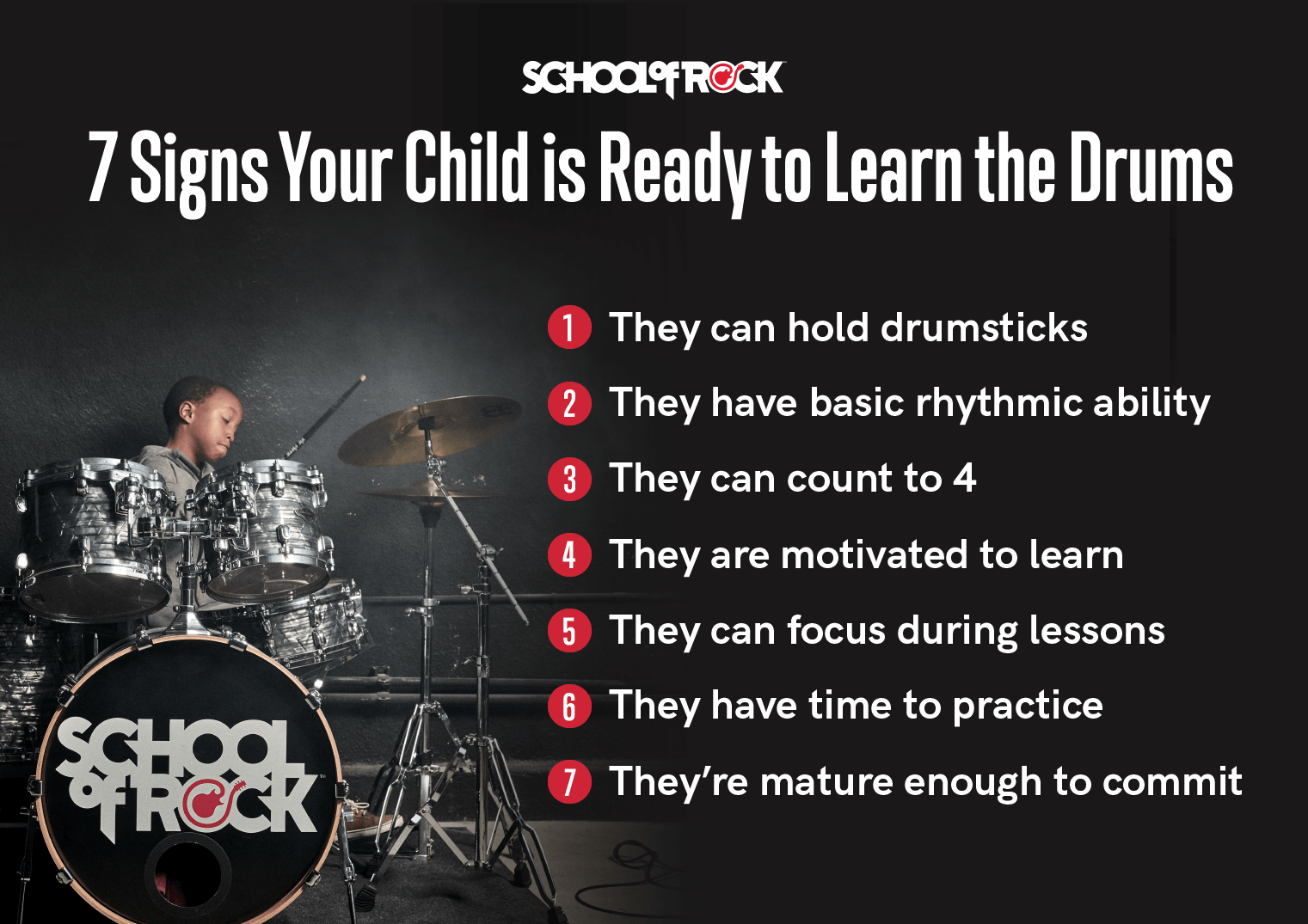 7 signs your child is ready to learn the drums.