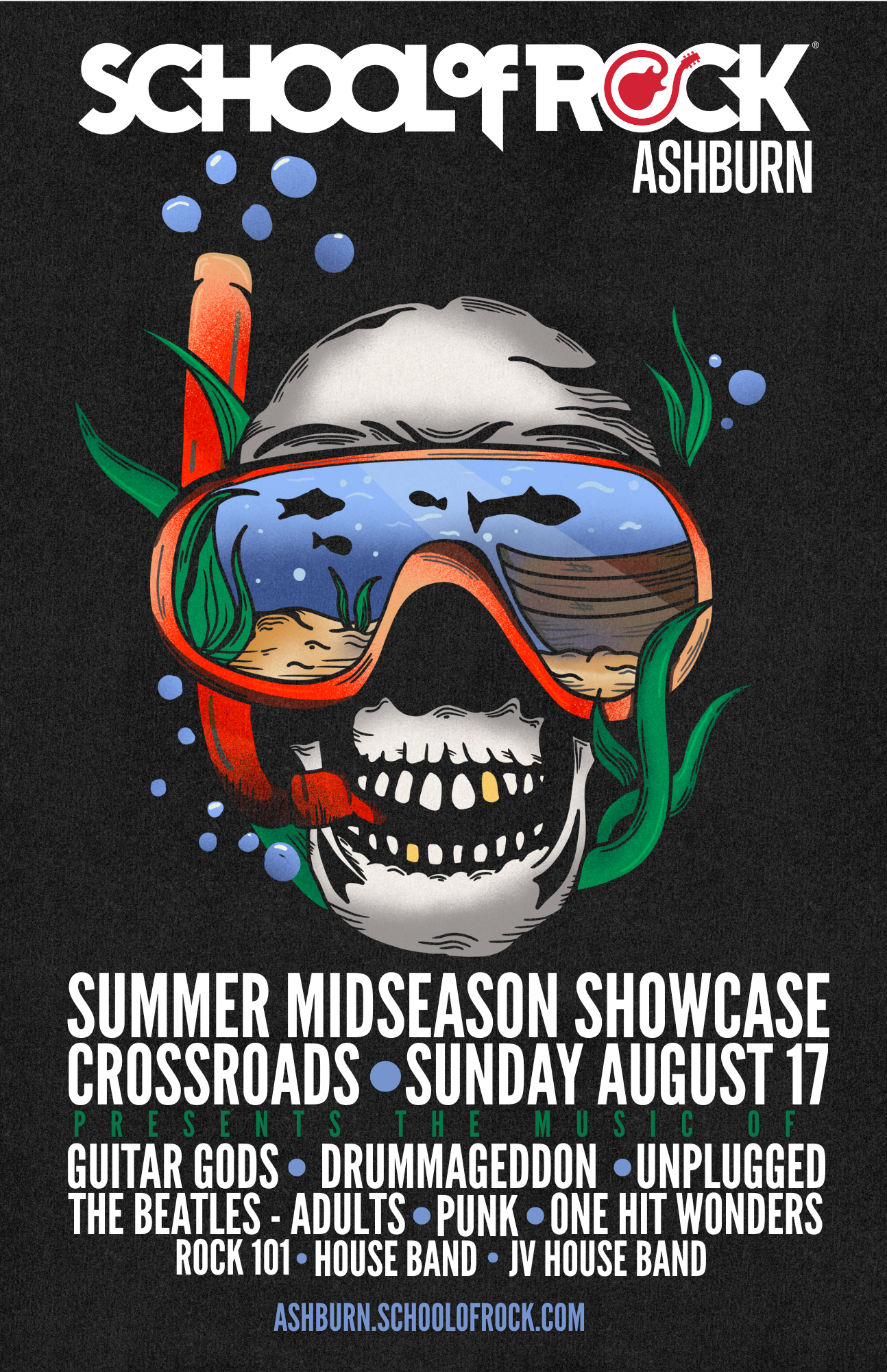 Showcase Poster. Scuba Skull