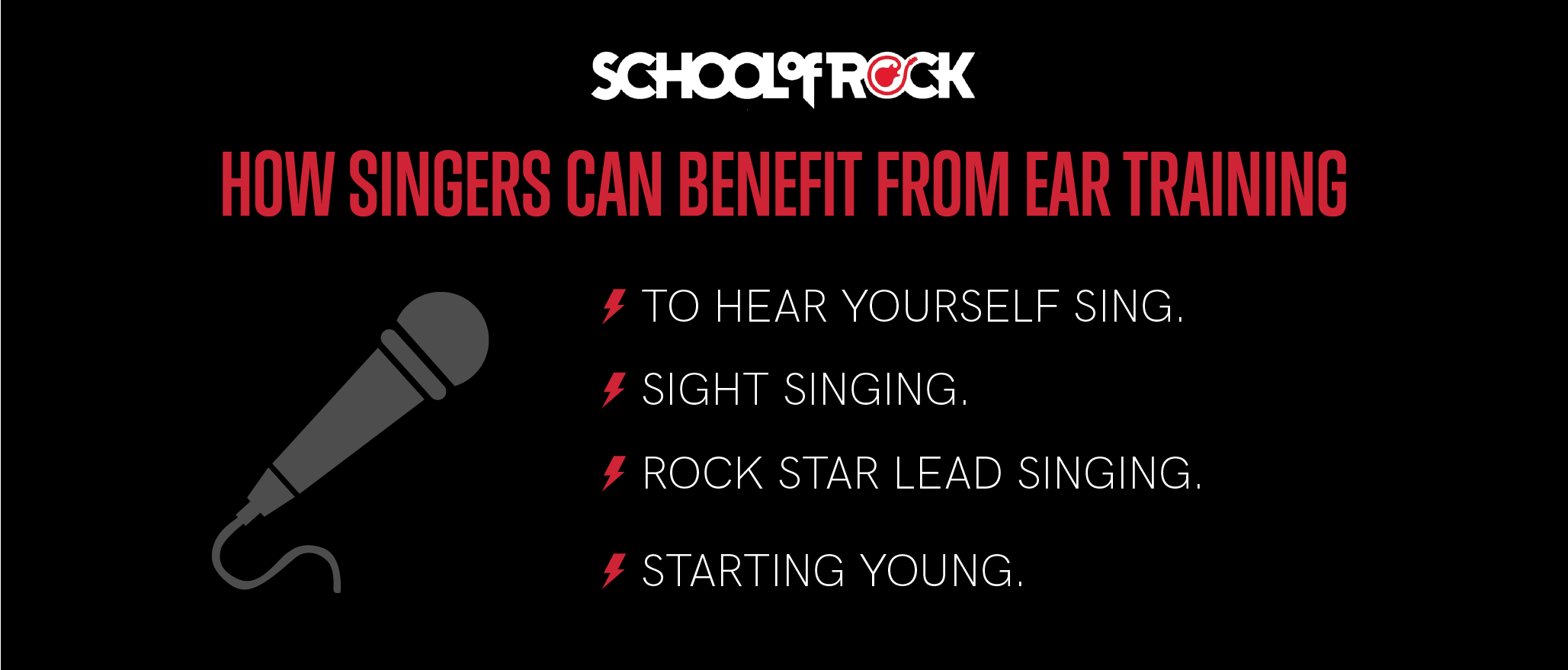 How singers can benefit from ear training: To hear yourself sing, sight singing, rock star lead singing, and starting young.
