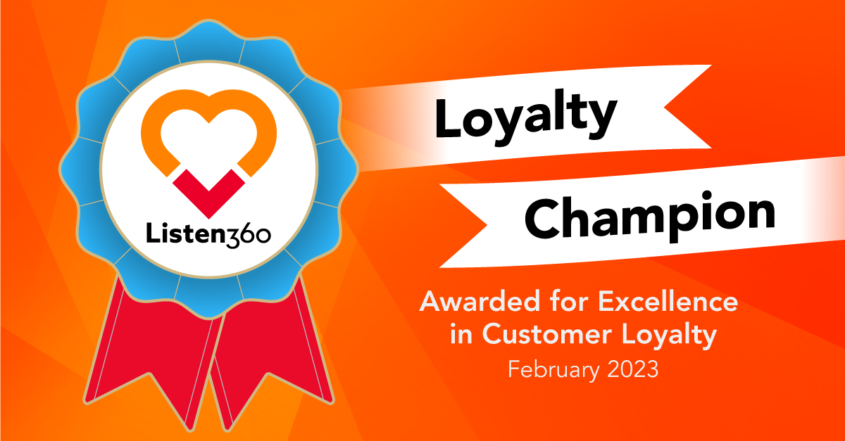 Loyalty Champion Award from Listen360