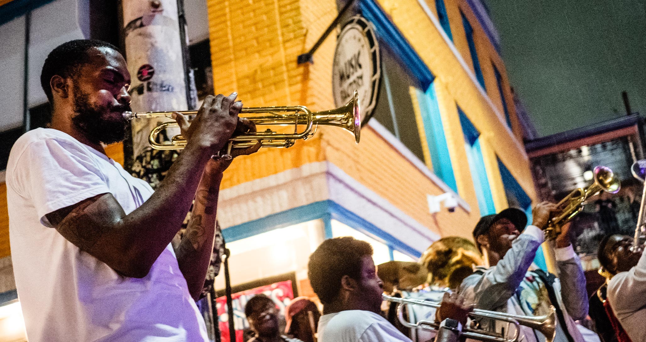 Trumpet player in New Orleans