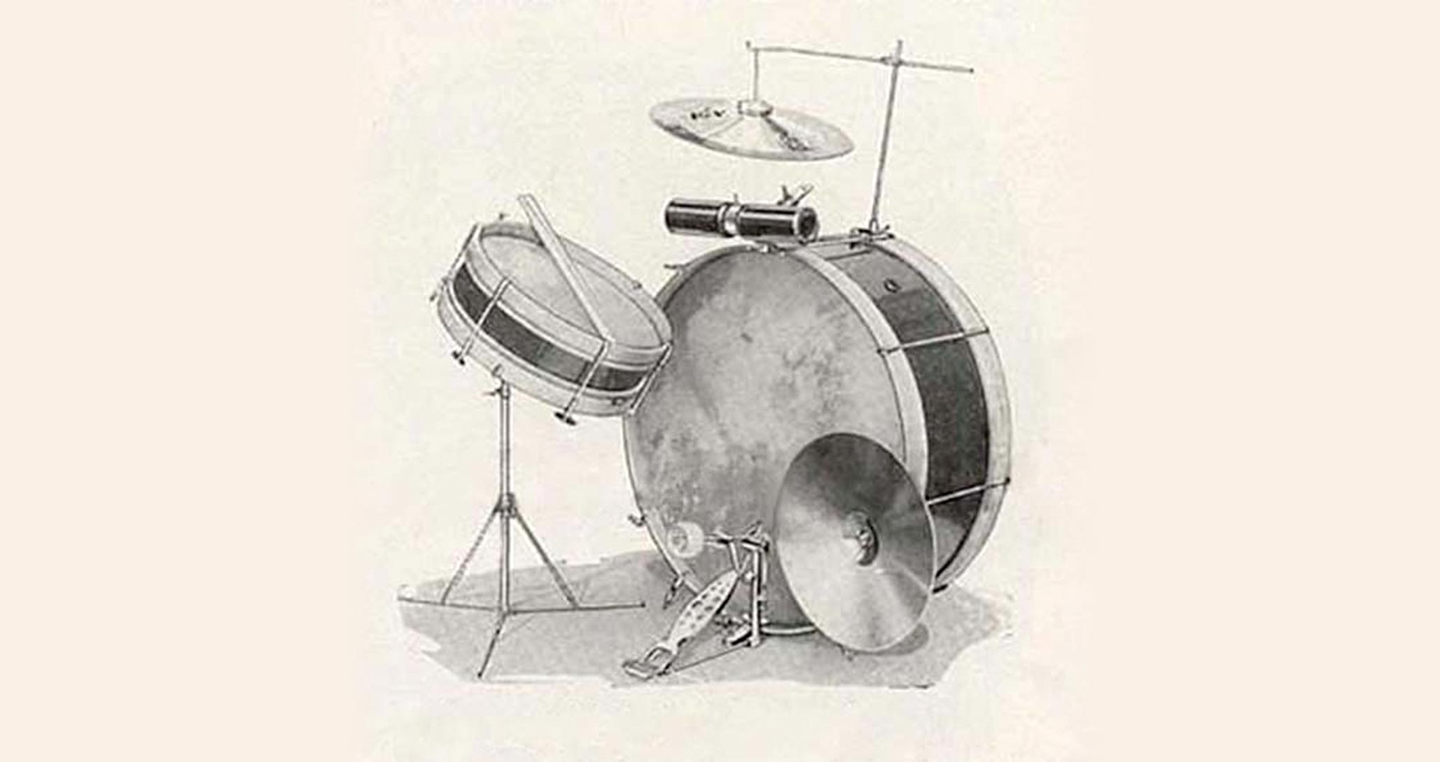 An old drum set