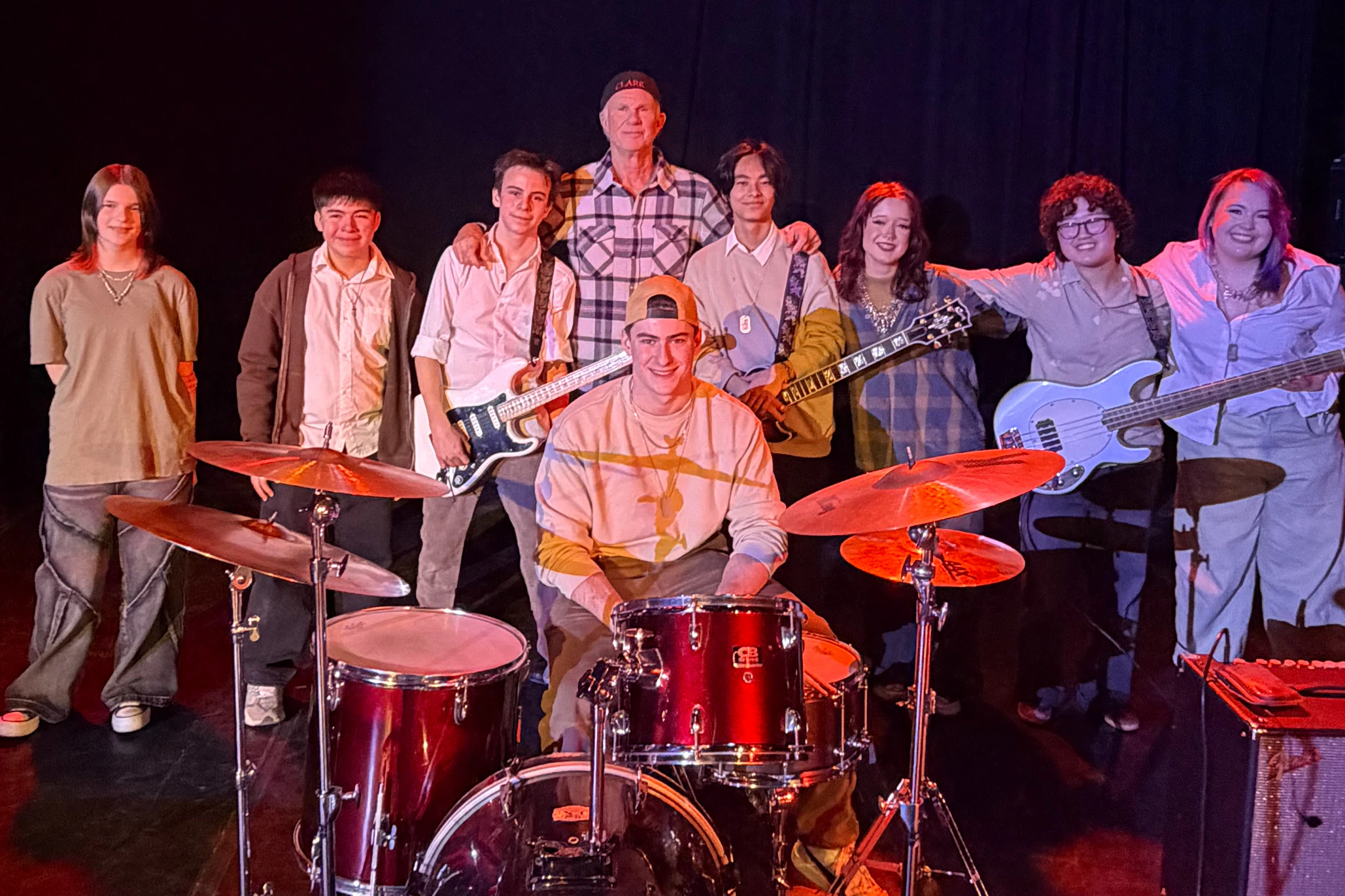 School of Rock Students Performing on Stage