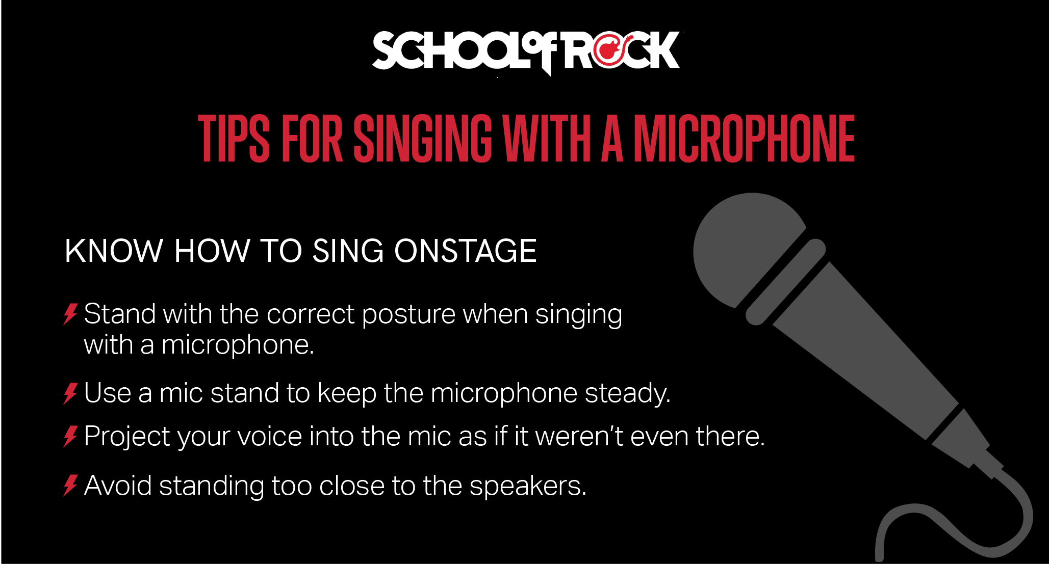 How to sing onstage