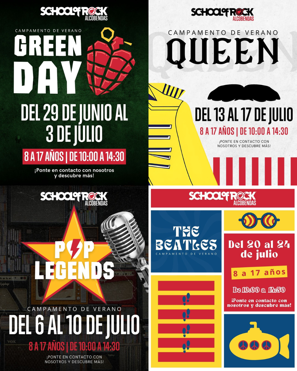 Campamentos School Of Rock Alcobendas 2026