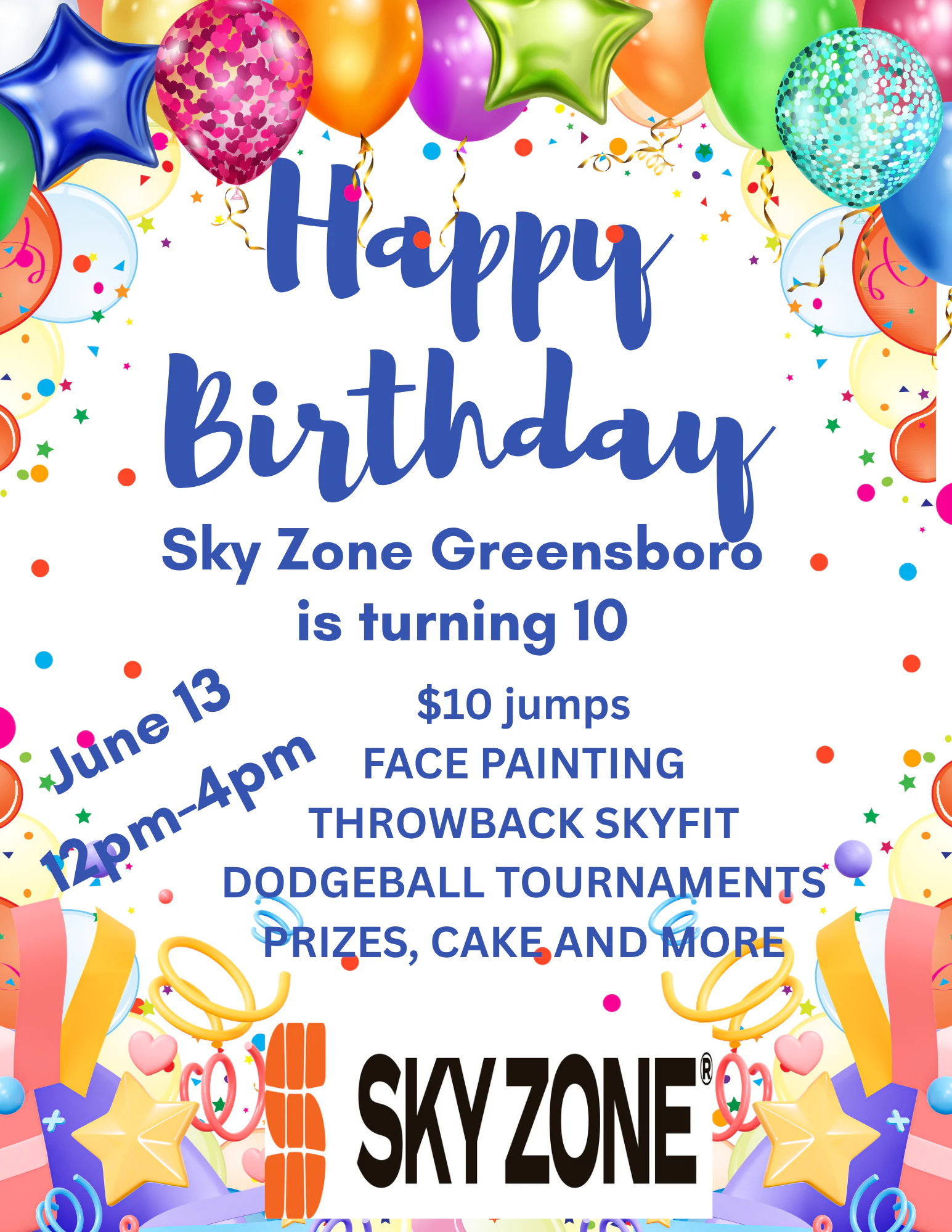 HAPPY BIRTHDAY SKY ZONE!