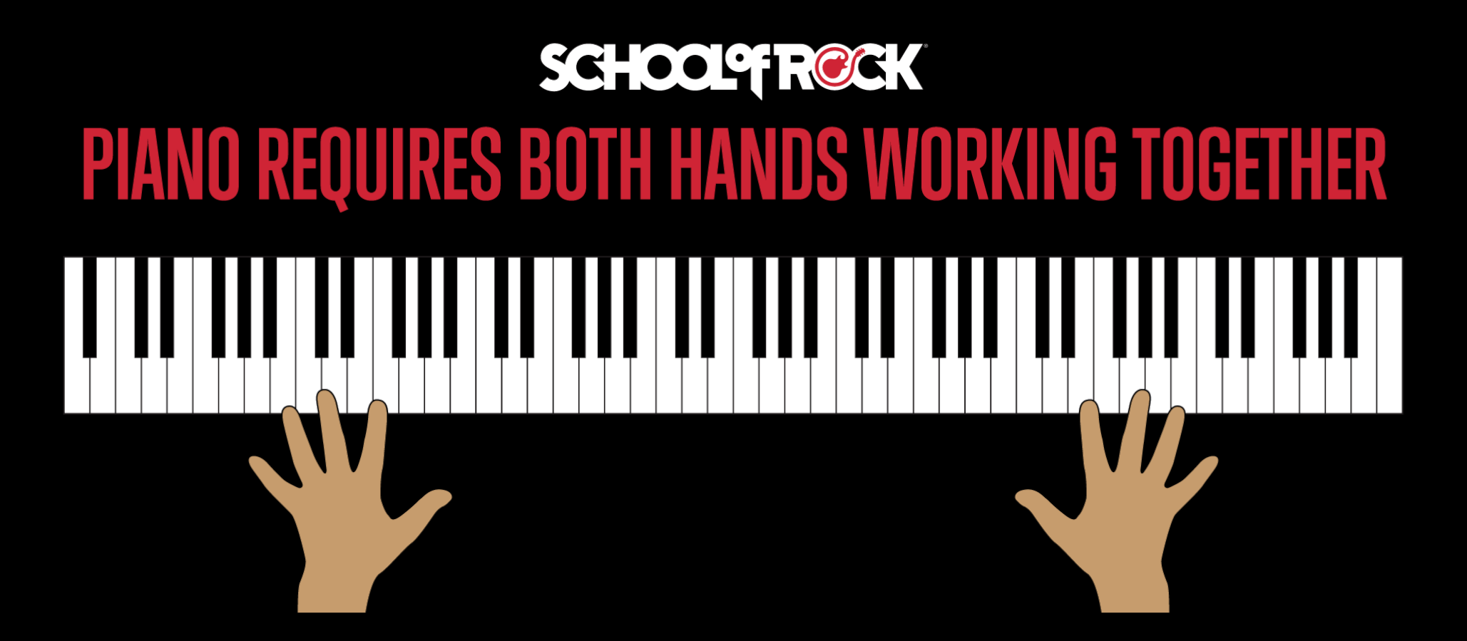 Piano requires both hands working together