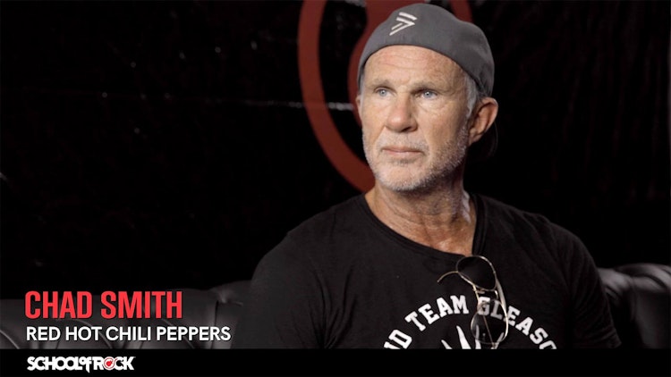 Red Hot Chili Peppers drummer Chad Smith at School of Rock Brazil