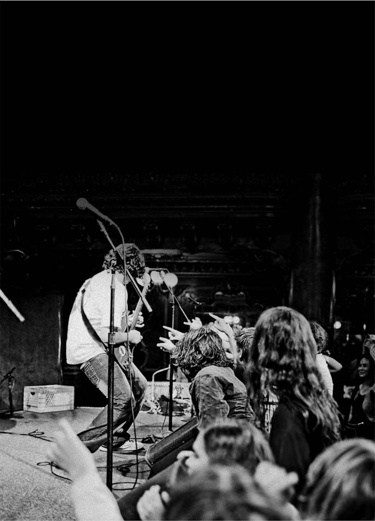 School of Rock student playing on stage