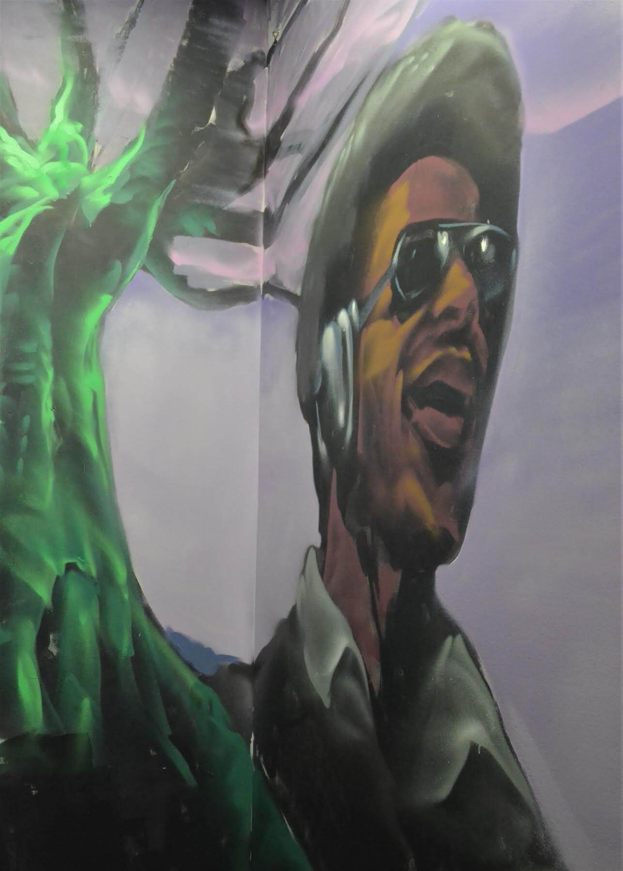 You can glimpse another one of our heroes, Stevie Wonder, as you enter the venue.