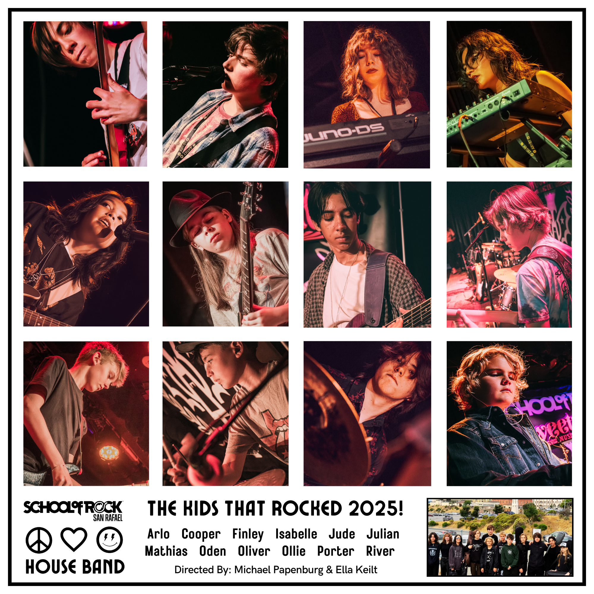 Our House Band works hard while having fun - come out and see them at the gigs on our events page.