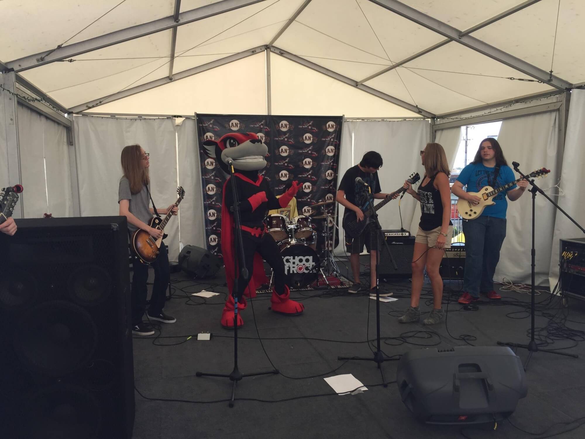 House Band Plays the Diamond for the RIchmond Squirrels  Pre-game