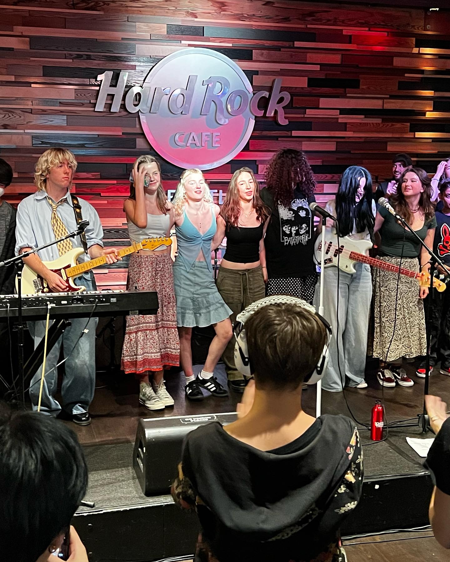 Performance Program students from School of Rock Issaquah performing at the Hard Rock Seattle