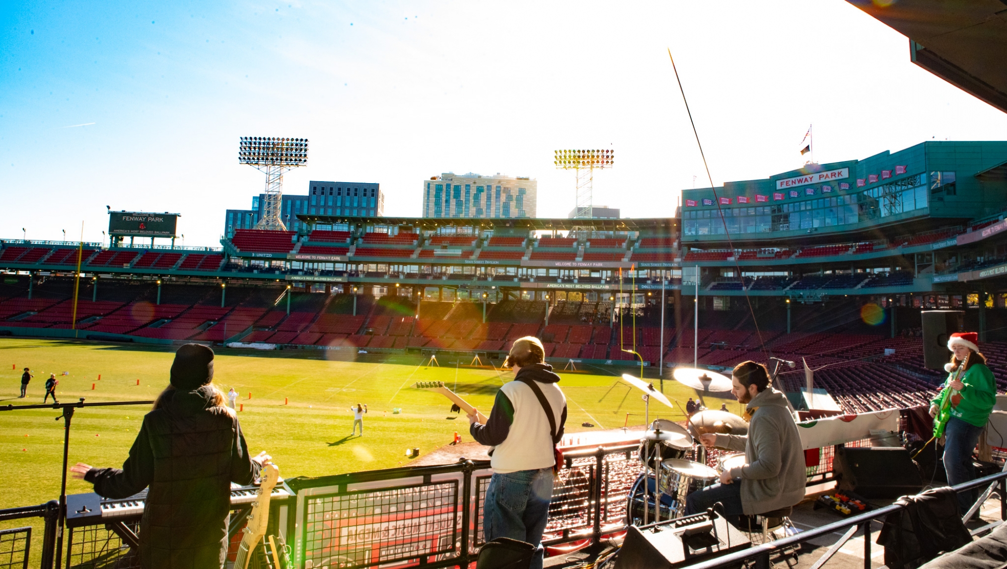 HOUSE BAND - ROCKING OUT AT FENWAY PARK IN BOSTON, MA