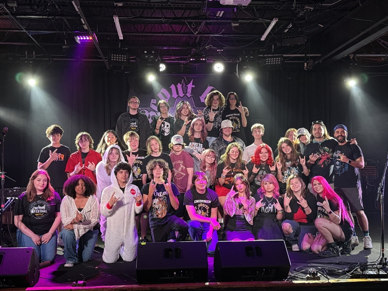 Our House band finishing their annual Summer Tour 24'! This was the last day of tour at Scout Bar in Houston. These students got to play in Nashville, Maryville, Chattanooga, Atlanta, and New Orleans as well! Shoutout to School of Rock West Houston and New Braunfels for coming along on our epic tour!