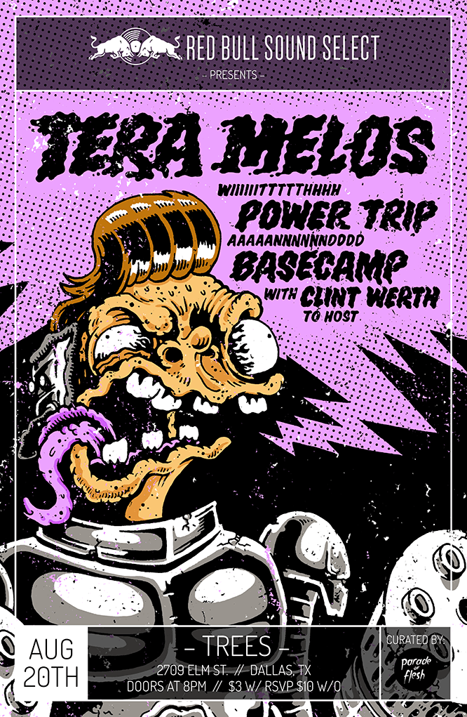 Have you heard Tera Melos? Well dang it, they are awesome and are inviting a select few kids to a meet and greet, to watch their soundcheck, and be allowed access into their 18-and-over show at Tree's next Thursday night, August 20 (tickets are only $3). Email Marty to secure one of the very limited spots!