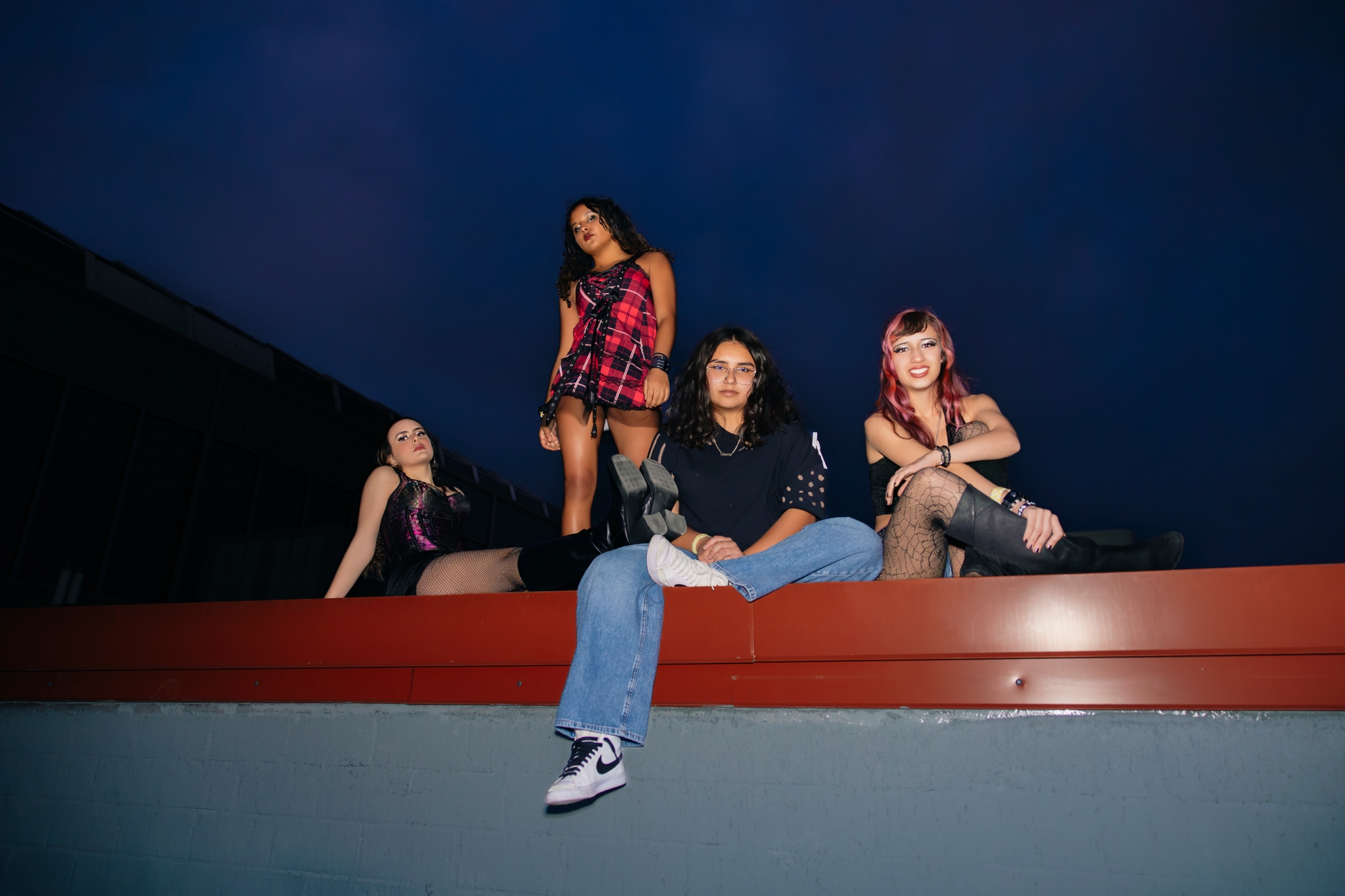 Houston rock band Garbage Girlfriend, all former School of Rock students. From left to right: Liv, Evelyn, Christy, and Ciona