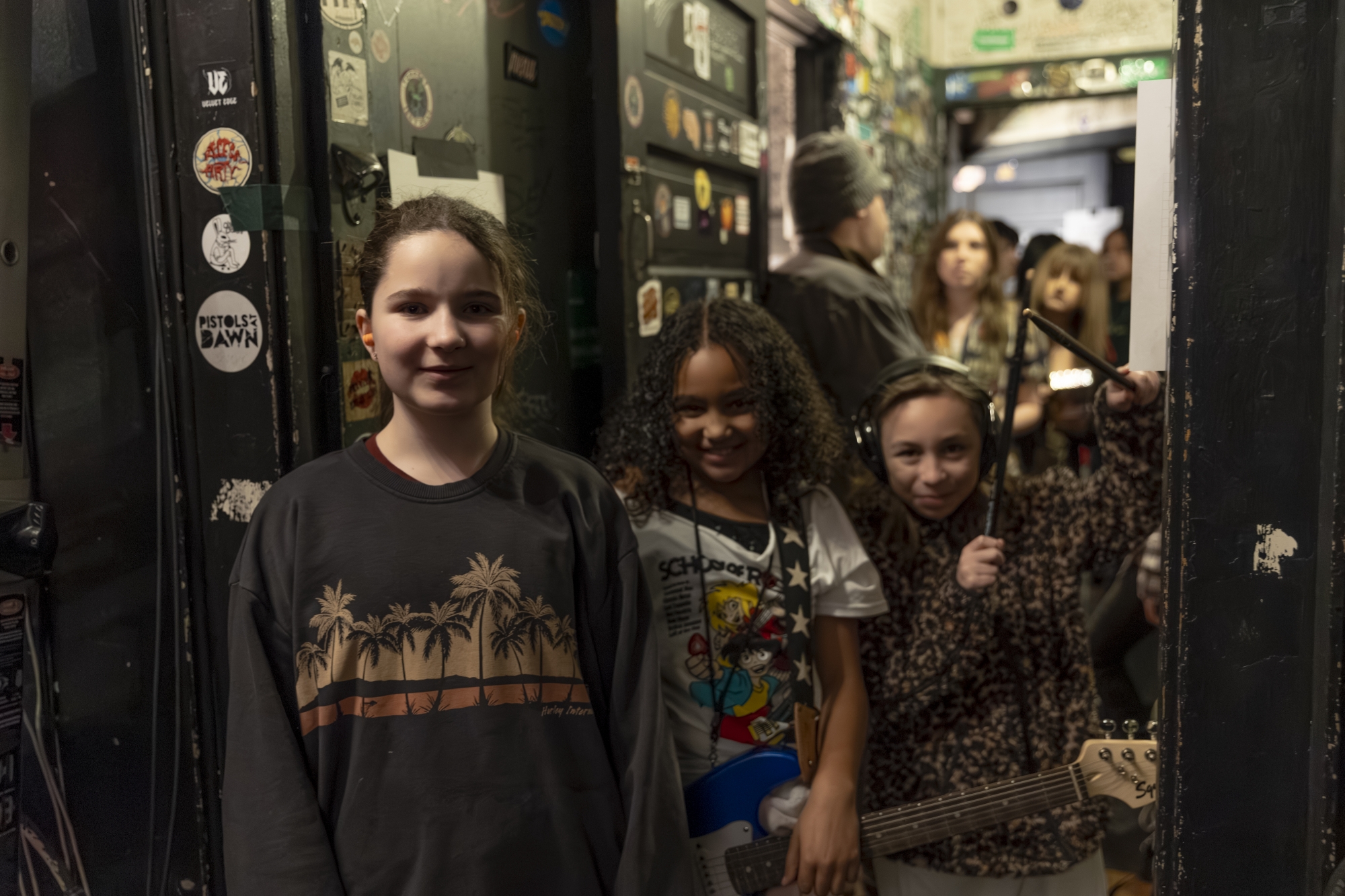 Backstage at Smith's Olde Bar - we play on real stages!