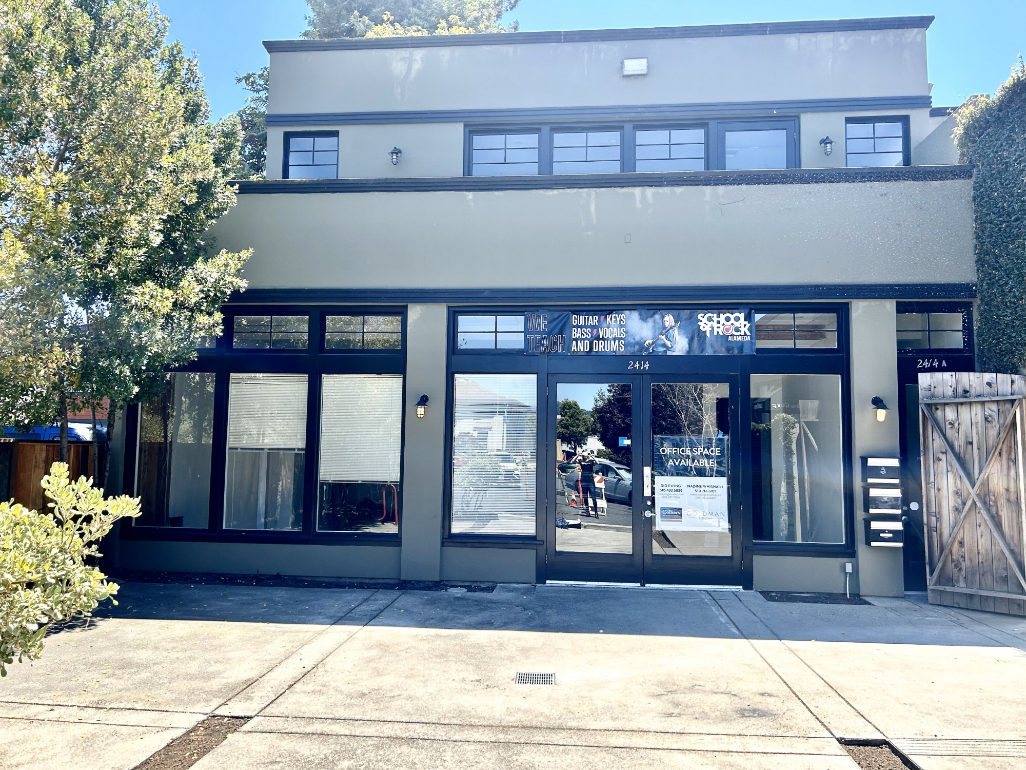 2414 Central Avenue, Alameda building front. Construction underway from September to November. GRAND OPENING right after!