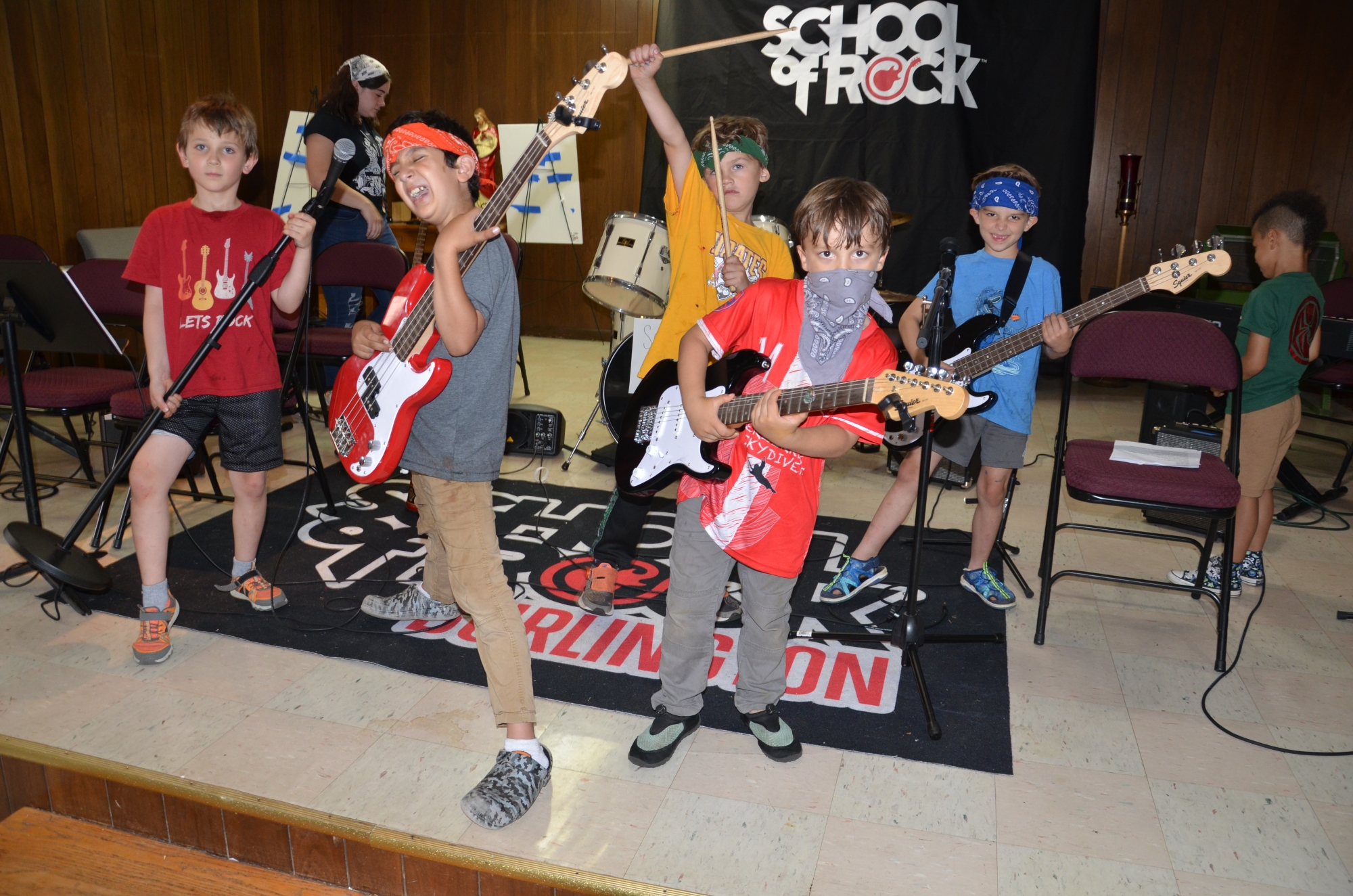 The Wild Childs from Rookies workshop, June 2023. This is the first music instruction that School of Rock Burlington ever provided!