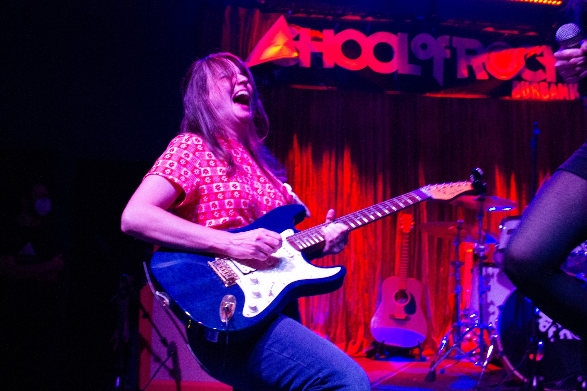 One of our adult students shredding and having a blast performing at the Goldfish in Highland Park