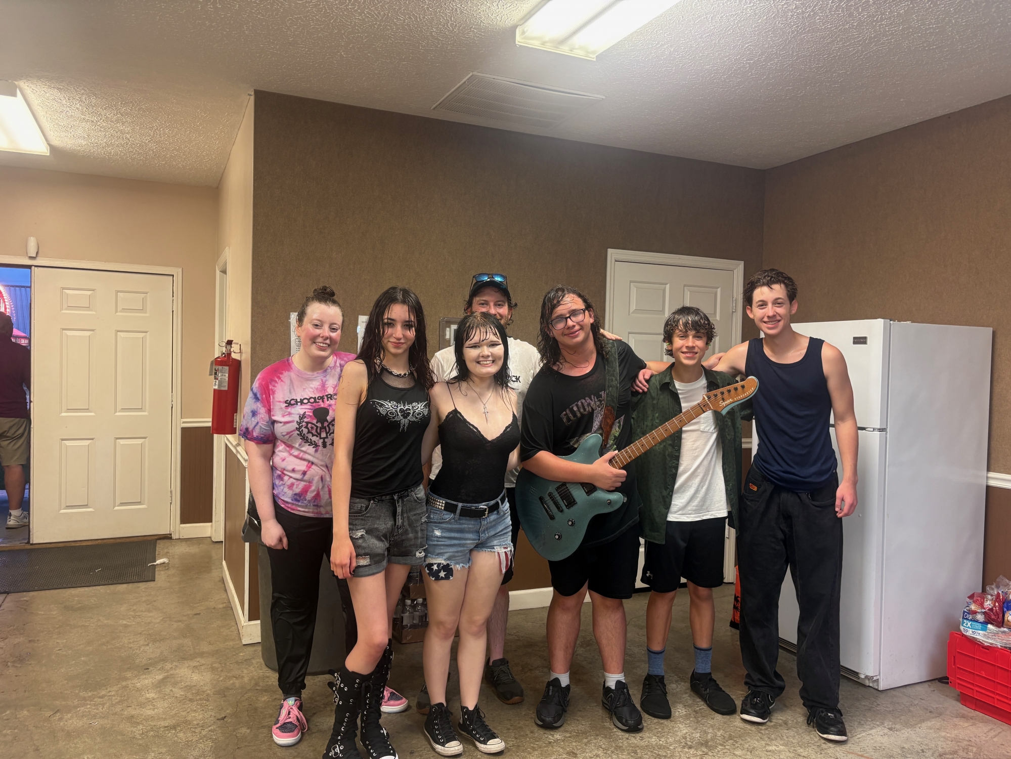 House Band after a very rainy show at the BMW MOA Rally, July 2025