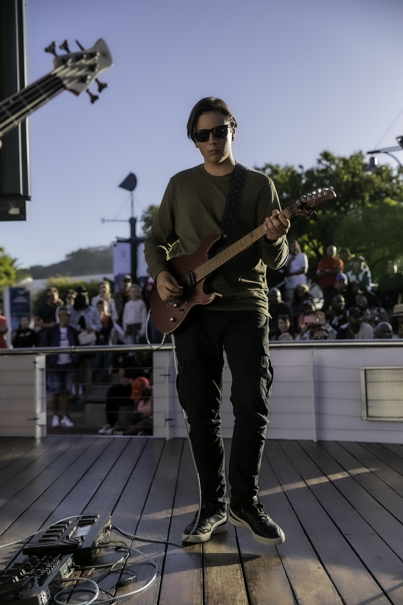 House Band guitarist performing at V&A Waterfront Amphitheatre March 2023