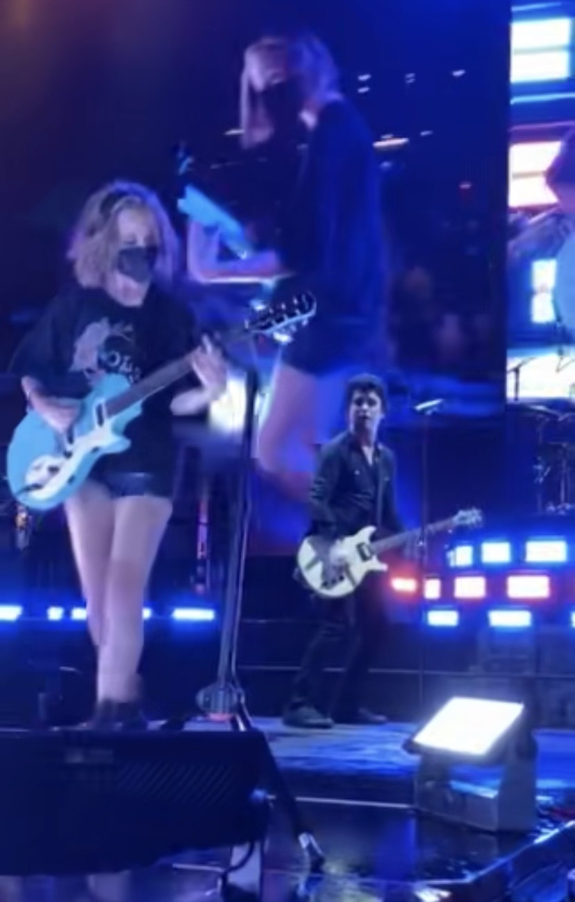School of Rock Doylestown student Brynn performs on stage with Green Day!