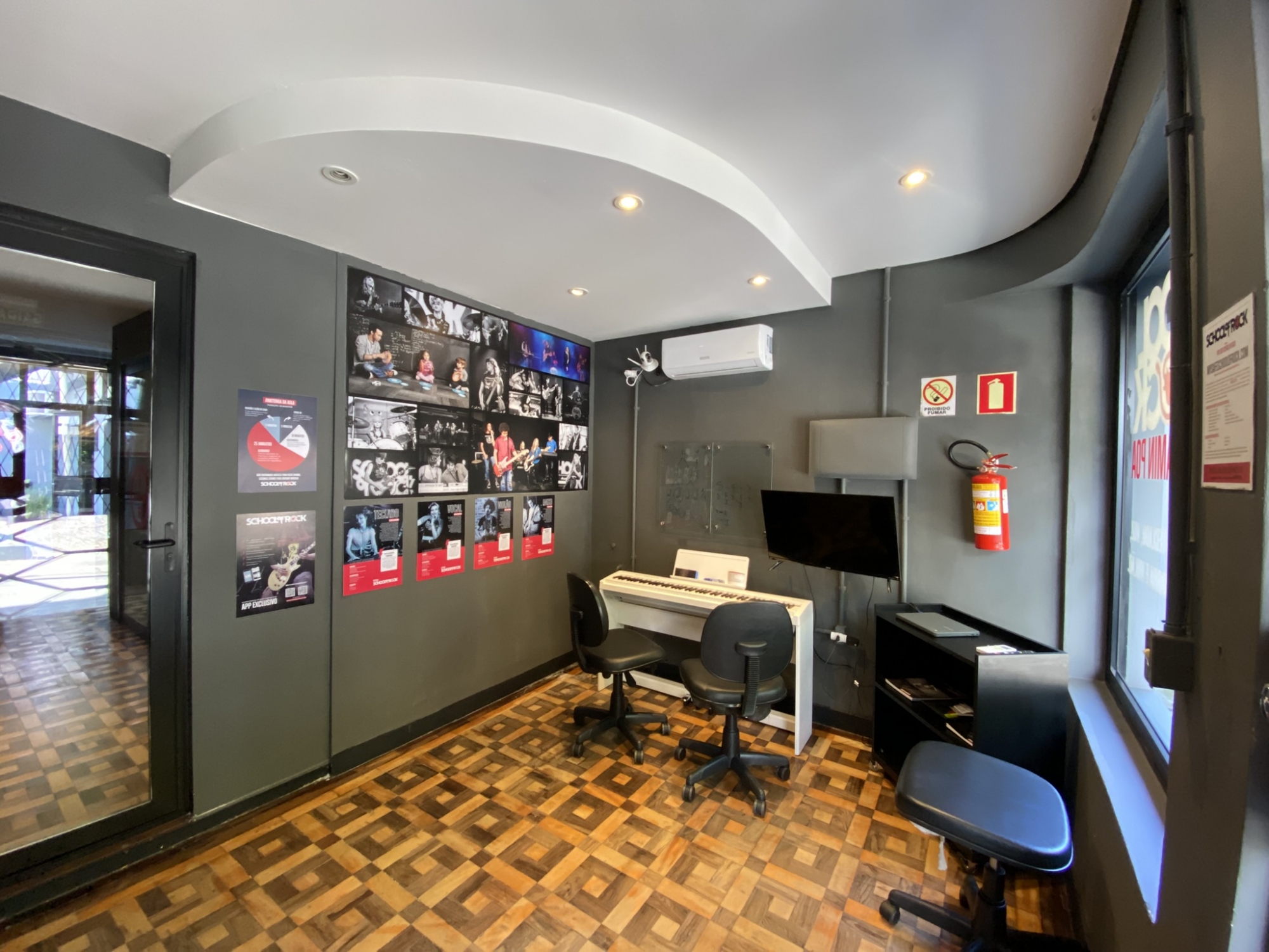 Piano classroom.