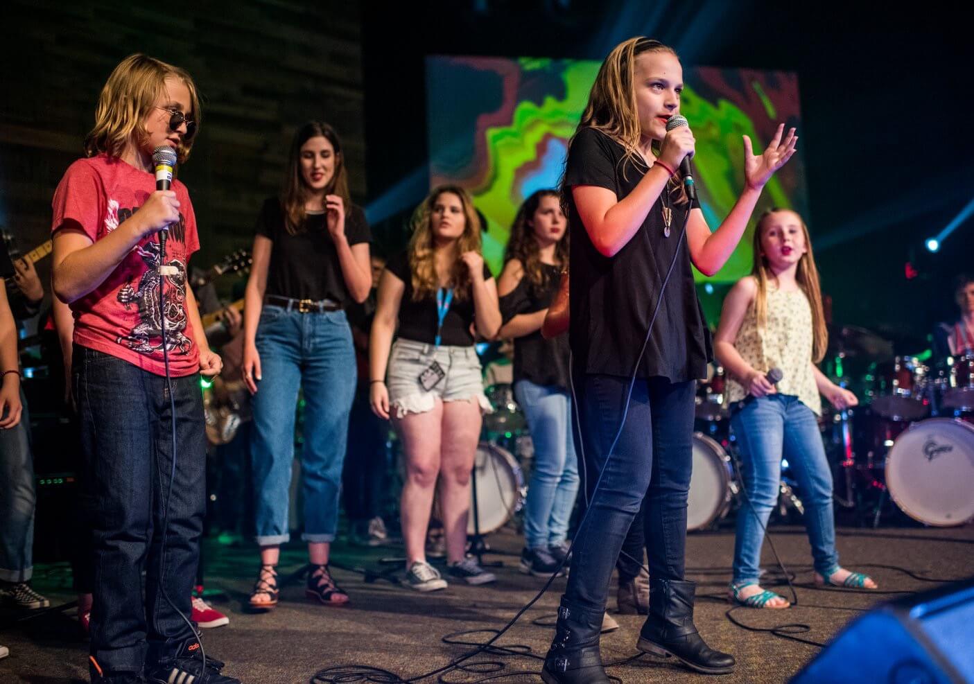 Vocalists at our Rock Camp take the stage.