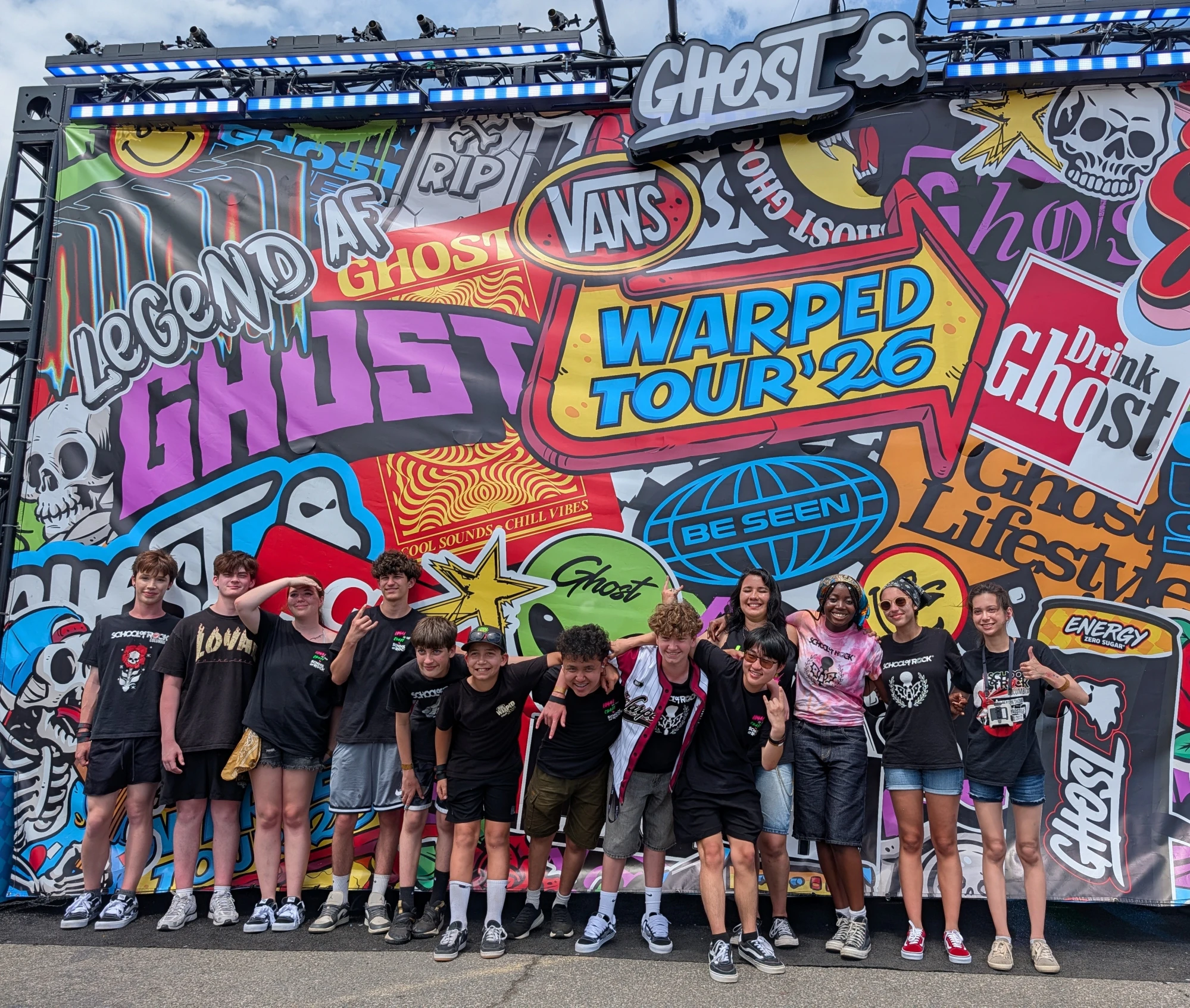 School of Rock Columbia students at the Vans' Warped Tour 2026!