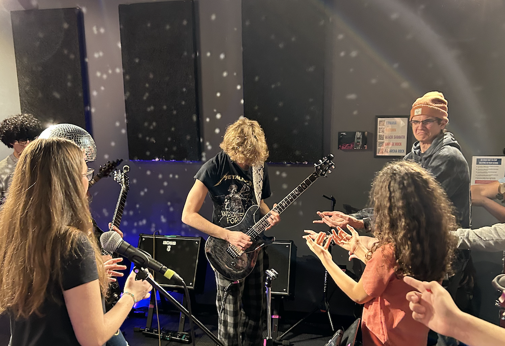 Action shot from rehearsals