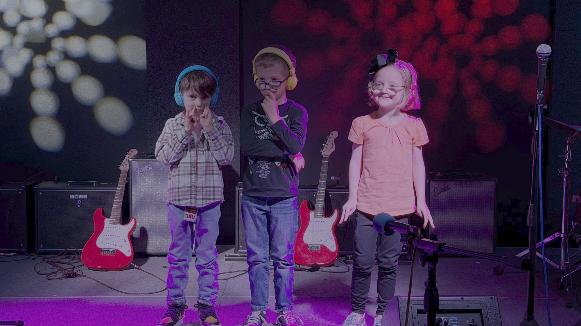 Our Rookies rocking at School of Rock Loveland, a premier Northern Colorado music school offering performance-based music lessons.