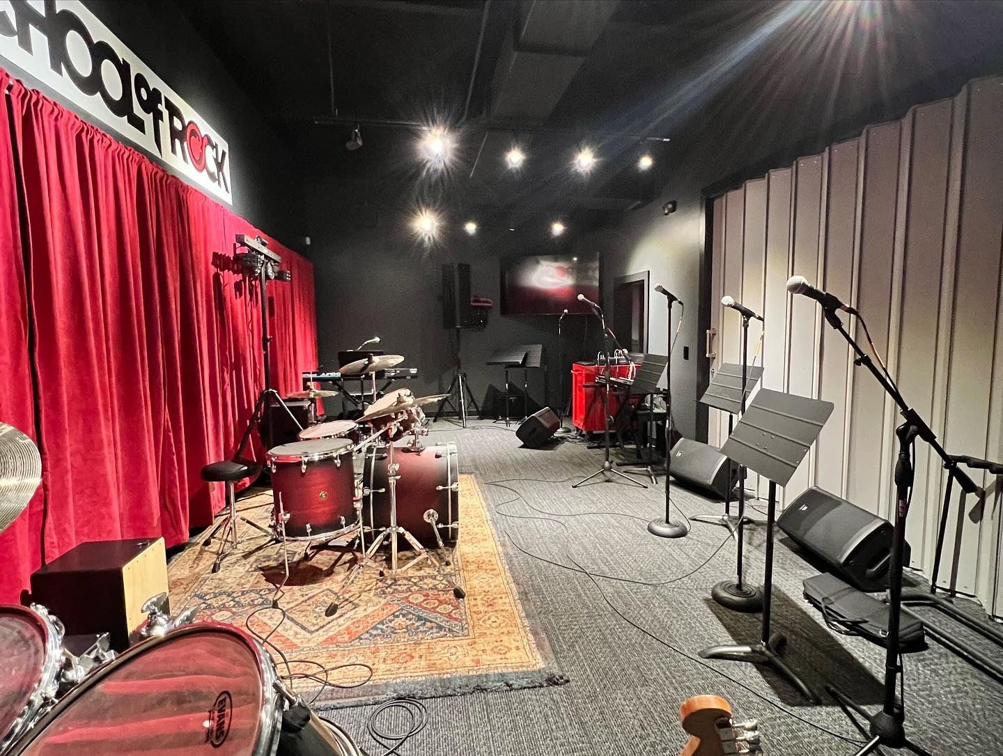 This rehearsal room is kept busy!