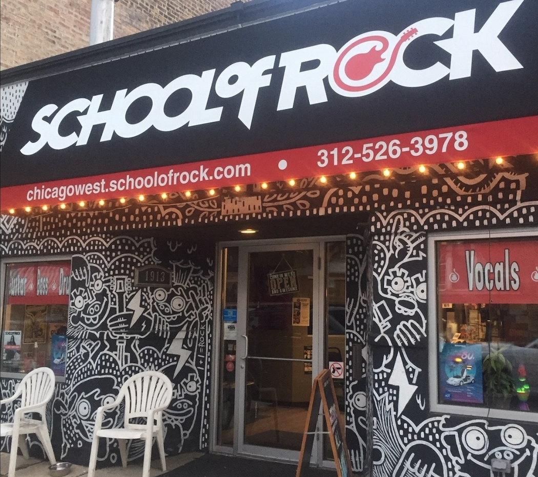 At School of Rock Chicago West, young musicians perfect their playing and performing through rehearsals and live concerts