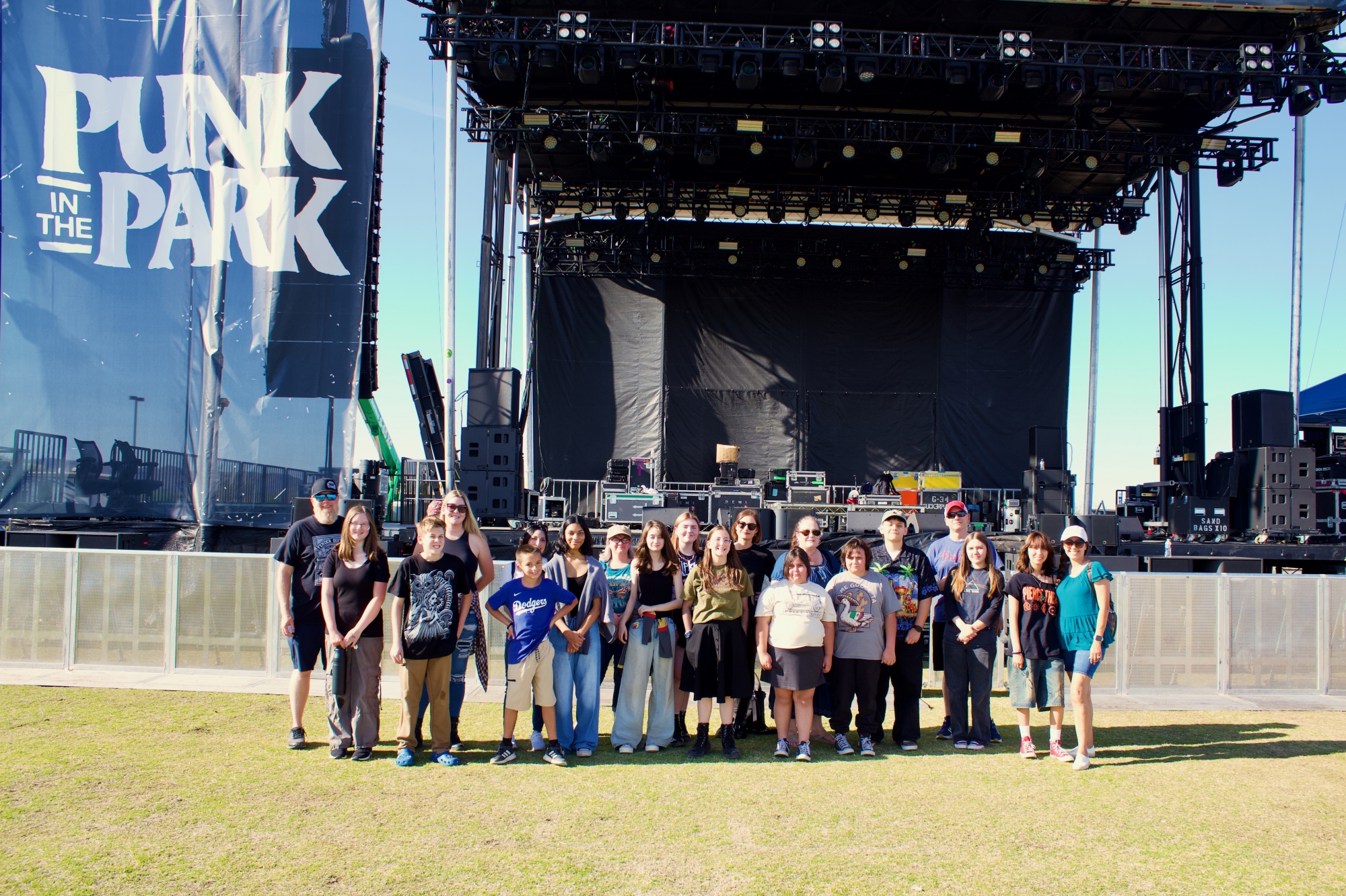 Our Rock101 students visiting sound check day for Punk In The Park!