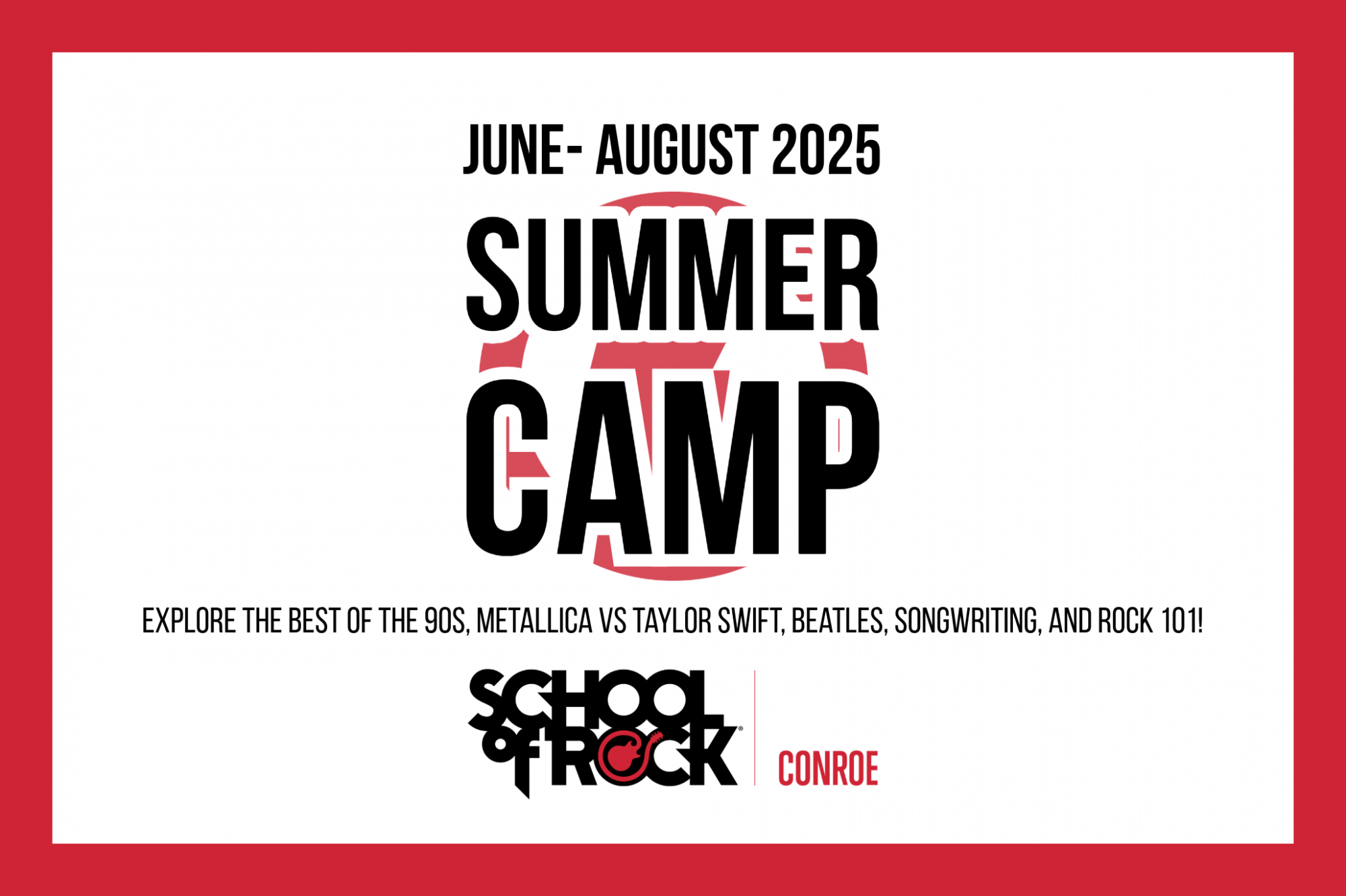 Attention all guitarists, bassists, drummers, singers, and pianists!

Looking for a Musical Summer Day camp for advanced to beginning musicians? Come rock out with us!