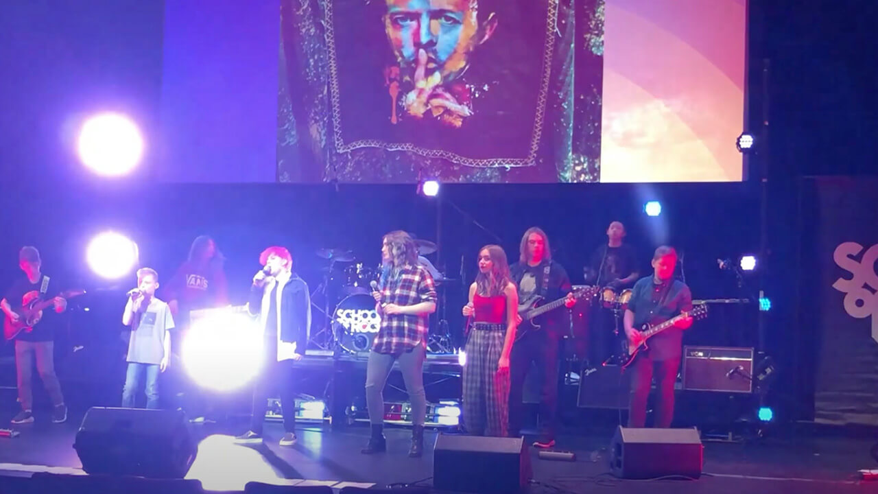 Students Perform 'Rebel Rebel' by David Bowie at Harper
