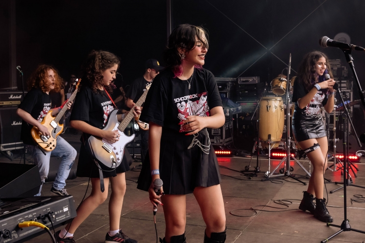 School of Rock students performing at Rock in Rio