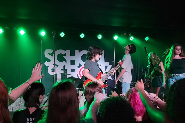School of Rock Elmhurst Guitarist playing at The Rave