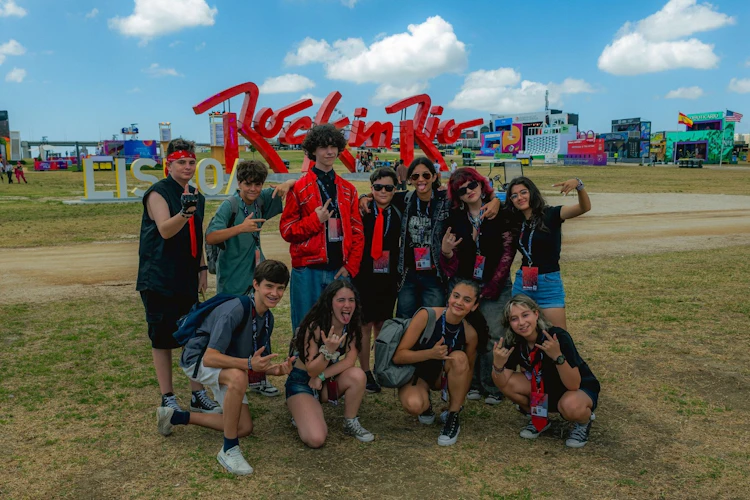 Alumnos de School of Rock Alcobendas en Rock in Rio Lisboa 2026.