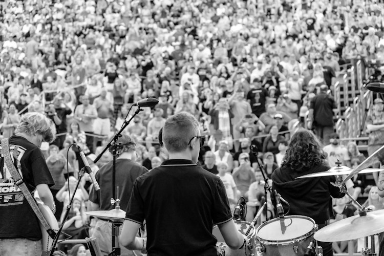 School of Rock Students Performing on Stage