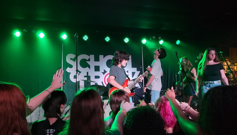 School of Rock Elmhurst Guitarist playing at The Rave