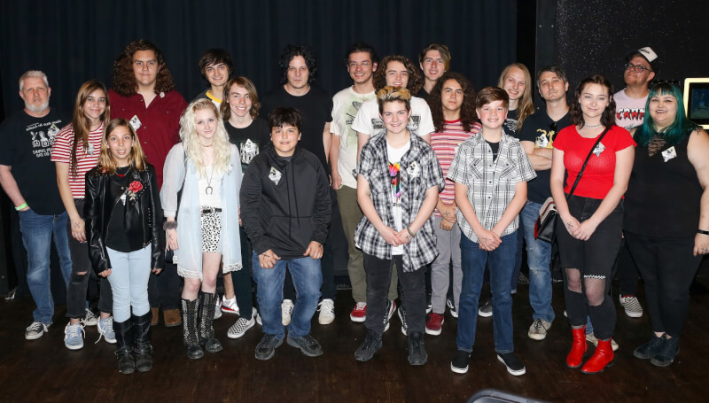 Southlake School of Rock students pose with Jack White following a backstage, VIP tour.