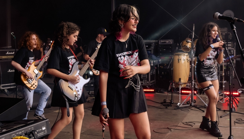 School of Rock students performing at Rock in Rio