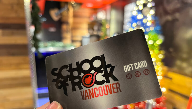 e-Gift Cards at School of Rock Vancouver!