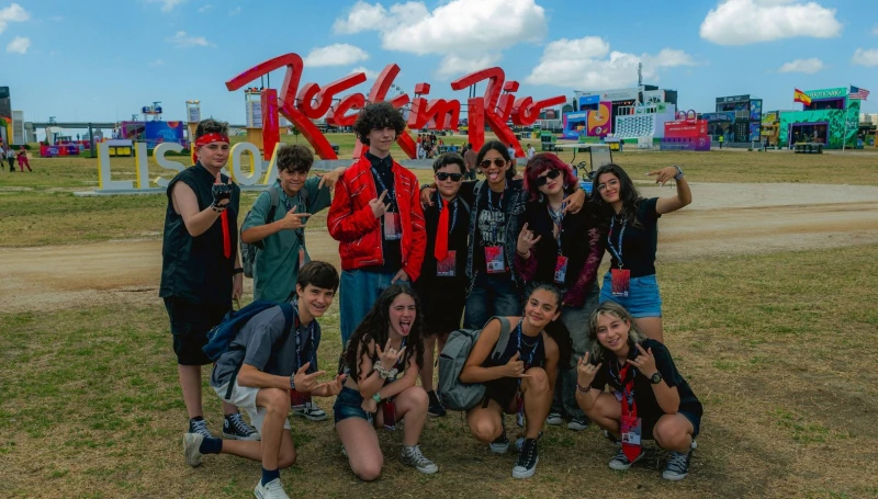 Alumnos de School of Rock Alcobendas en Rock in Rio Lisboa 2026.