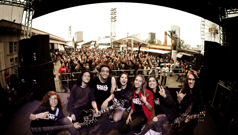 House Band da School of Rock Campinas durante a São Paulo Oktoberfest
