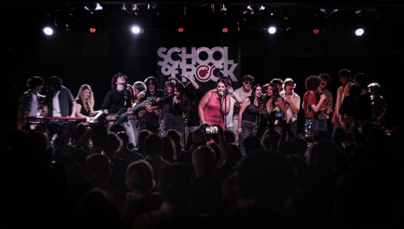 School of Rock Students Performing on Stage