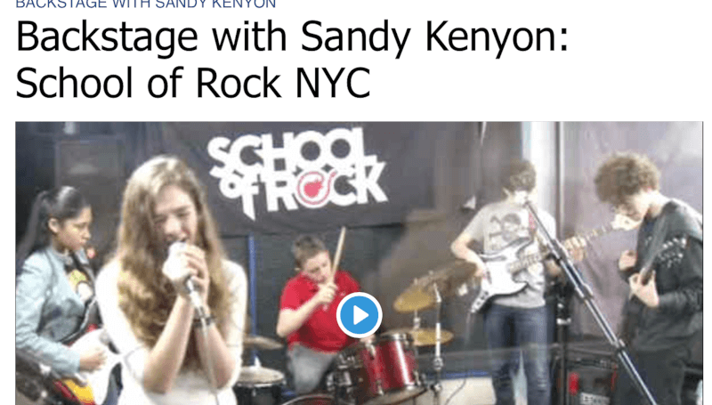 Backstage with Sandy Kenyon: School of Rock NYC